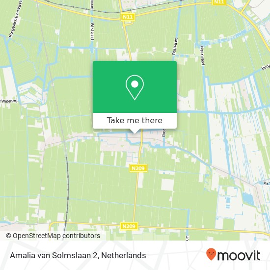 Amalia van Solmslaan 2, 2391 DD Hazerswoude-Dorp kaart