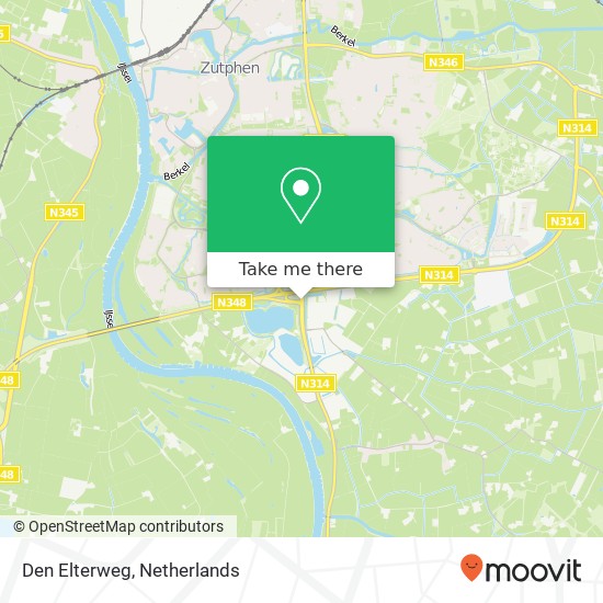 Den Elterweg, 7207 Zutphen kaart