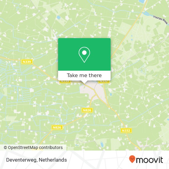 Deventerweg, 7245 Laren kaart