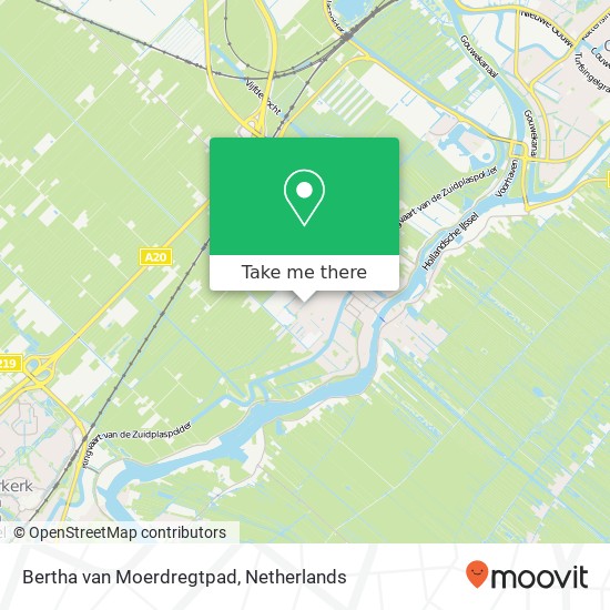 Bertha van Moerdregtpad, 2841 RP Moordrecht kaart