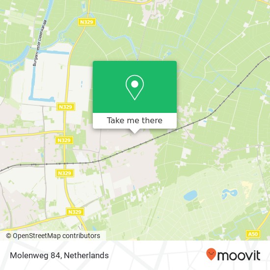 Molenweg 84, 5351 EW Berghem kaart
