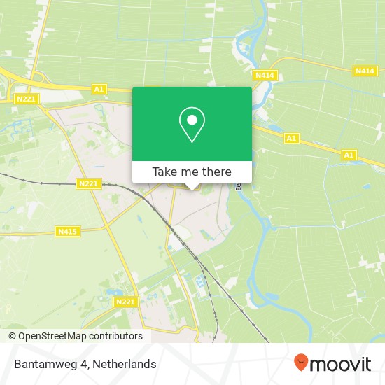 Bantamweg 4, 3742 AV Baarn kaart