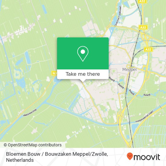 Bloemen Bouw / Bouwzaken Meppel / Zwolle kaart