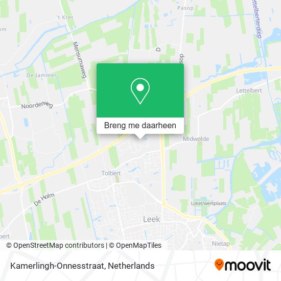 Kamerlingh-Onnesstraat kaart