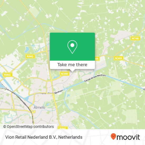 Vion Retail Nederland B.V., Ootmarsumsestraat 384 kaart