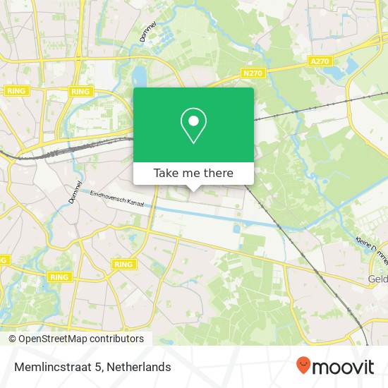 Memlincstraat 5, 5642 HG Eindhoven kaart