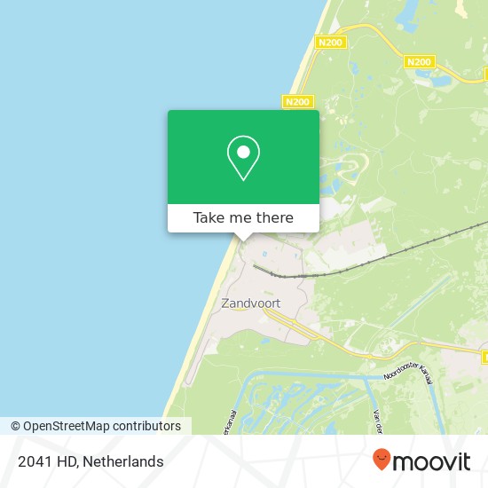 2041 HD, 2041 HD Zandvoort, Nederland kaart