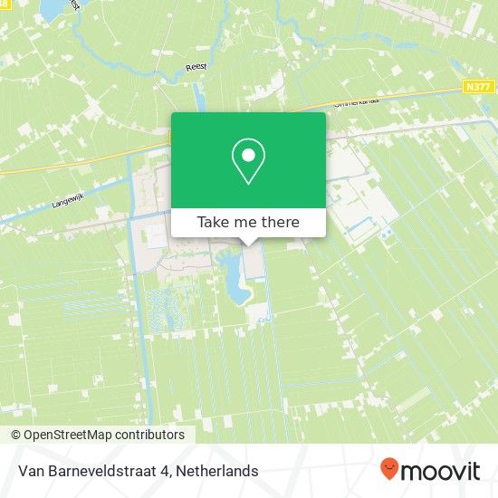 Van Barneveldstraat 4, 7701 XG Dedemsvaart kaart