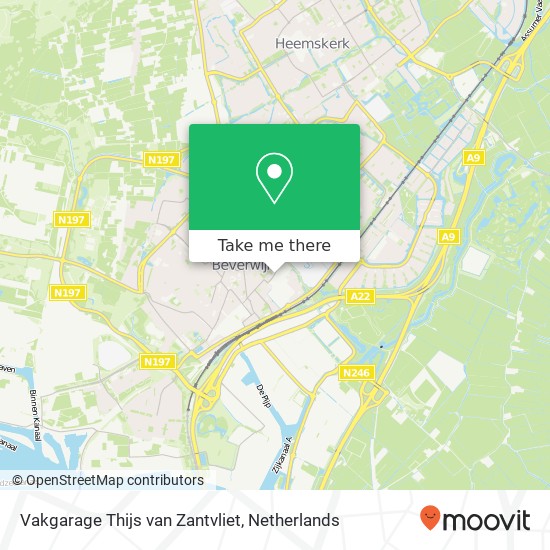 Vakgarage Thijs van Zantvliet, Vennelaan kaart
