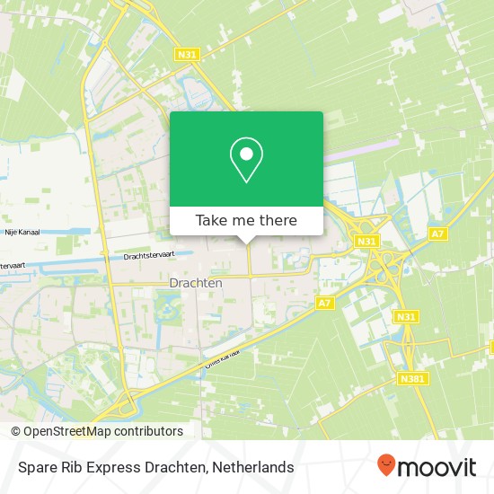 Spare Rib Express Drachten, Noordkade 117 kaart