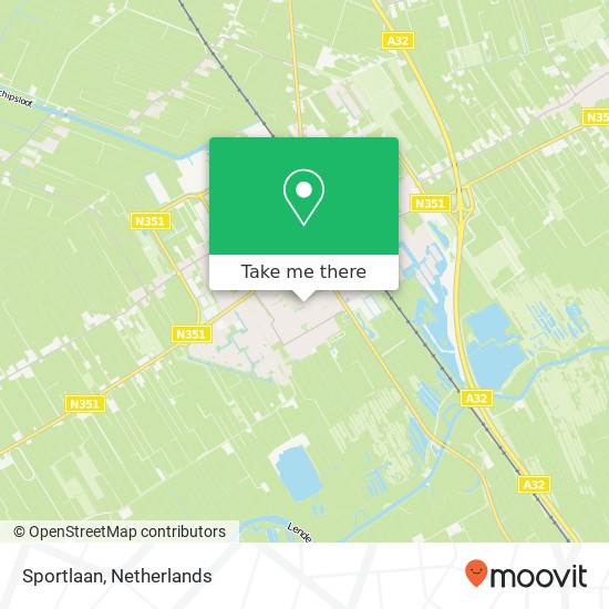 Sportlaan, 8471 Wolvega kaart