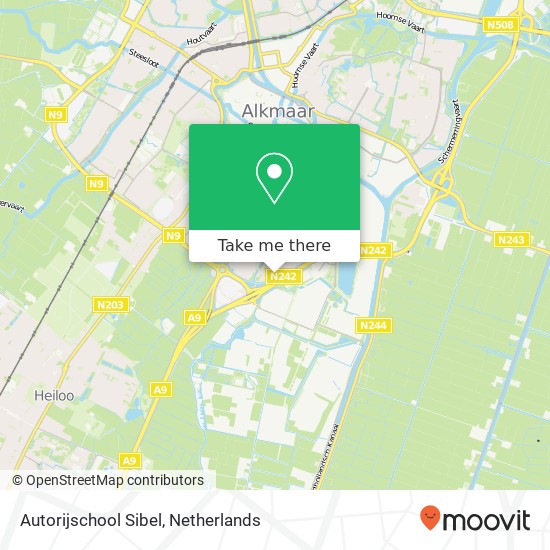 Autorijschool Sibel, Roelantstraat 38 kaart