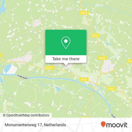 Monumentenweg 17, 6997 AG Hoog-Keppel kaart