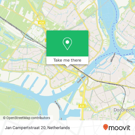 Jan Campertstraat 20, 3331 EP Zwijndrecht kaart