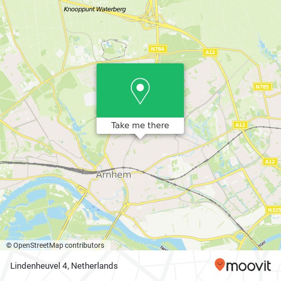 Lindenheuvel 4, 6822 KZ Arnhem kaart