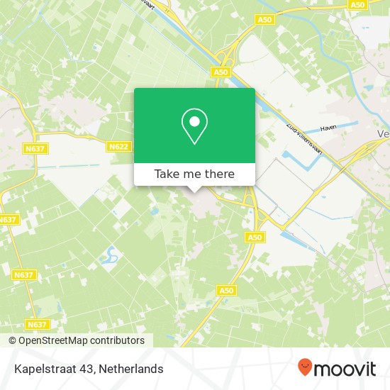 Kapelstraat 43, 5466 PA Eerde kaart