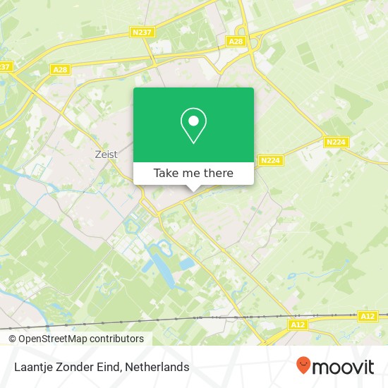 Laantje Zonder Eind, 3701 BT Zeist kaart