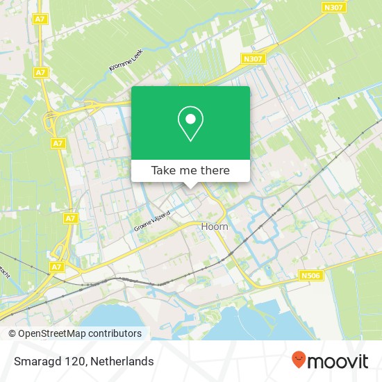 Smaragd 120, Smaragd 120, 1625 RK Hoorn, Nederland kaart