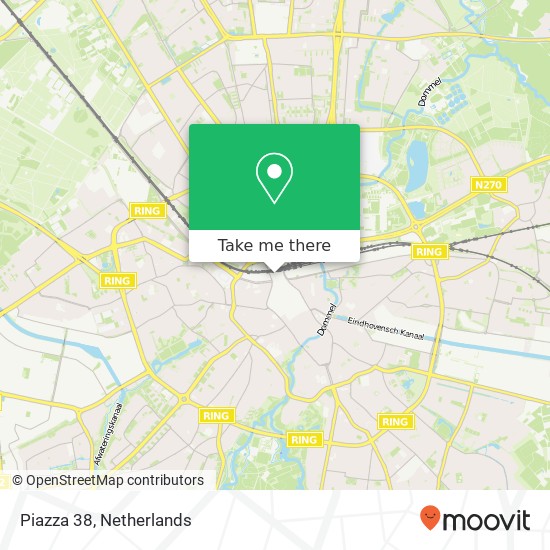 Piazza 38, Piazza 38, 5611 AE Eindhoven, Nederland kaart