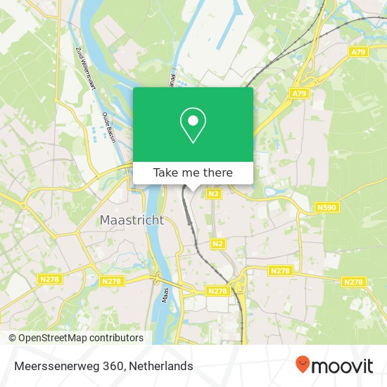 Meerssenerweg 360, Meerssenerweg 360, 6224 AL Maastricht, Nederland kaart