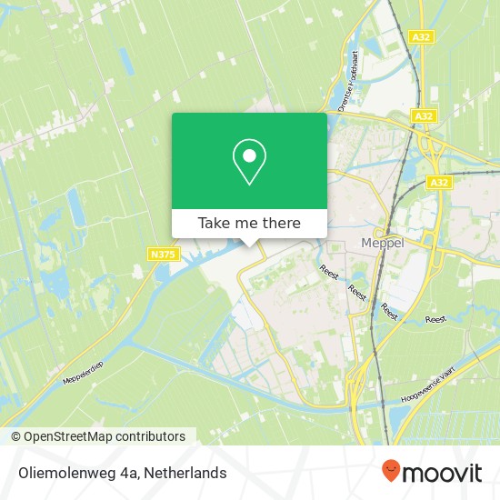 Oliemolenweg 4a, 7944 HX Meppel kaart