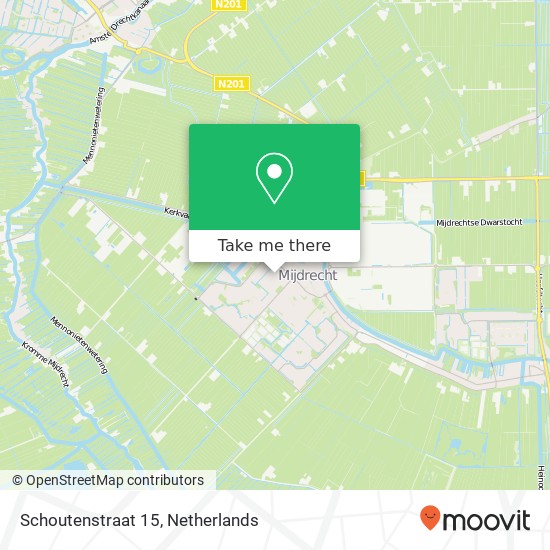 Schoutenstraat 15, 3641 HV Mijdrecht kaart