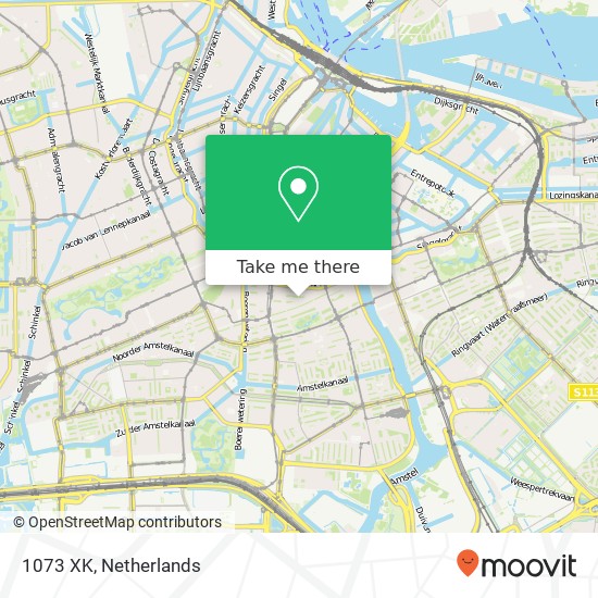 1073 XK, 1073 XK Amsterdam, Nederland kaart