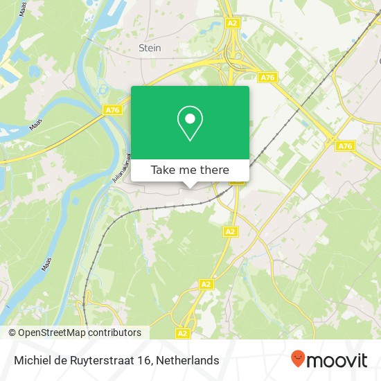 Michiel de Ruyterstraat 16, 6181 AR Elsloo kaart