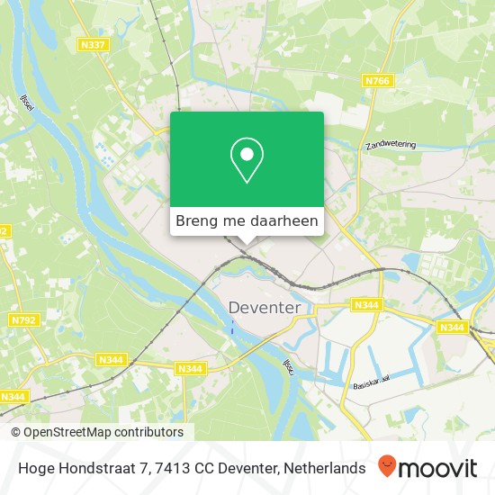 Hoge Hondstraat 7, 7413 CC Deventer kaart