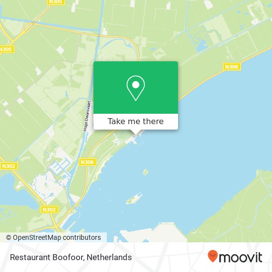 Restaurant Boofoor, Zuiderzee op Zuid 13 kaart