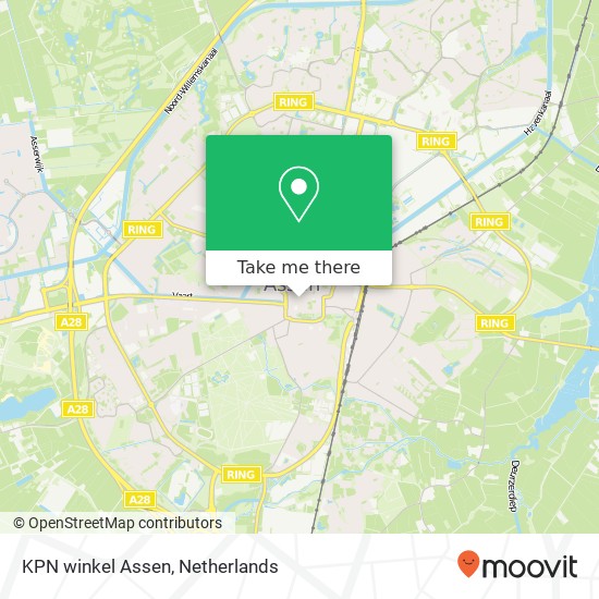 KPN winkel Assen, Marktstraat 5 kaart