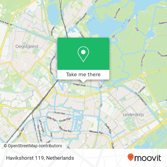 Havikshorst 119, 2317 AM Leiden kaart