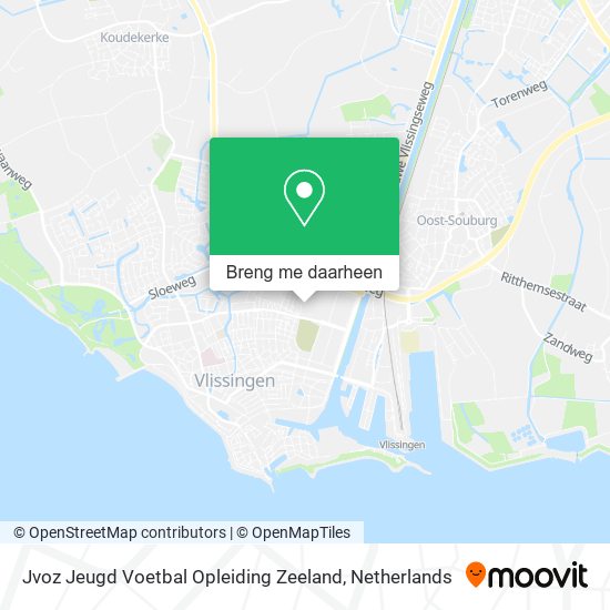 Jvoz Jeugd Voetbal Opleiding Zeeland kaart