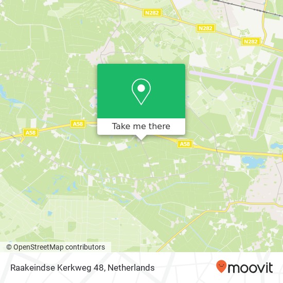 Raakeindse Kerkweg 48, 5124 RG Molenschot kaart