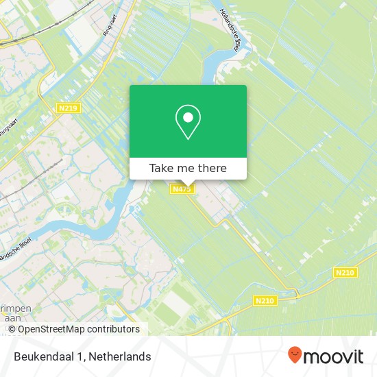 Beukendaal 1, 2935 SE Ouderkerk aan den IJssel kaart