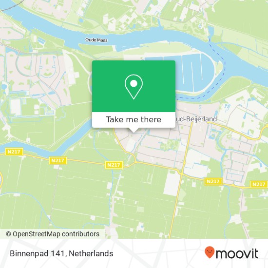 Binnenpad 141, 3263 AM Oud-Beijerland kaart