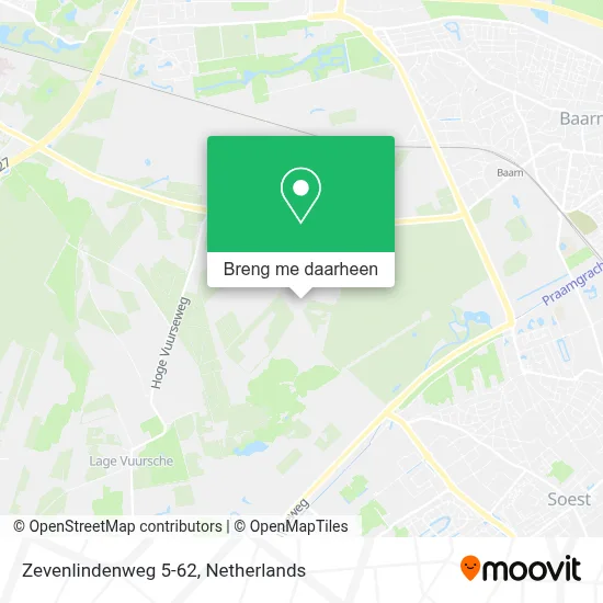 Zevenlindenweg 5-62 kaart