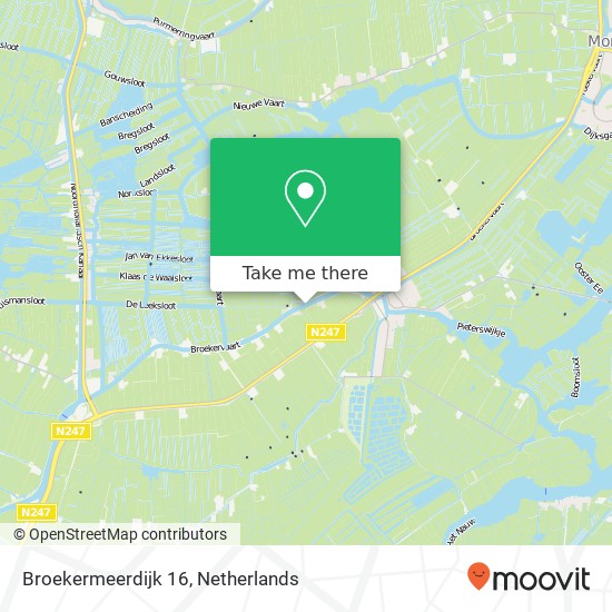 Broekermeerdijk 16, 1151 CZ Broek in Waterland kaart