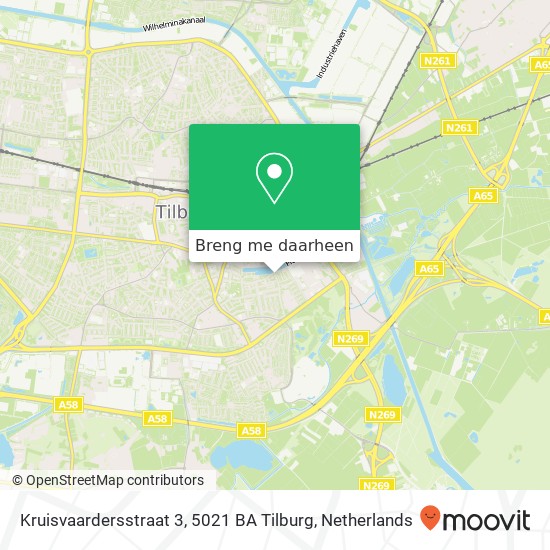 Kruisvaardersstraat 3, 5021 BA Tilburg kaart