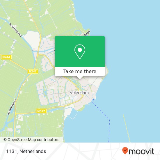 1131, 1131 Volendam, Nederland kaart