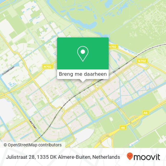 Julistraat 28, 1335 DK Almere-Buiten kaart