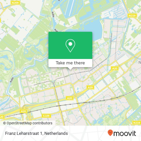 Franz Leharstraat 1, 3069 MN Rotterdam kaart