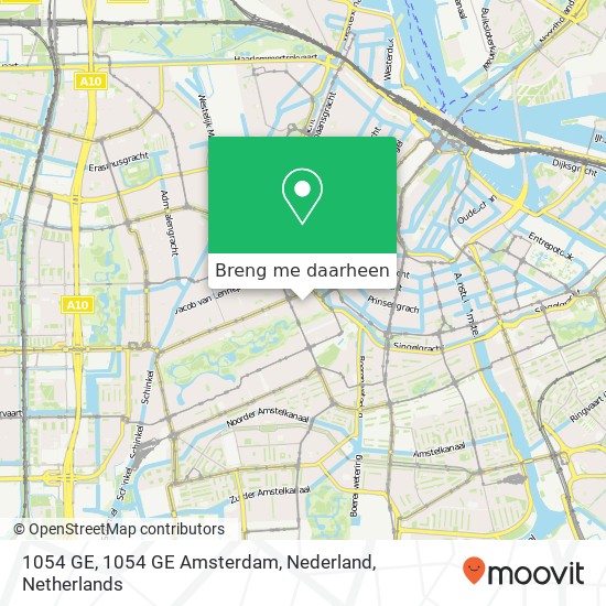 1054 GE, 1054 GE Amsterdam, Nederland kaart