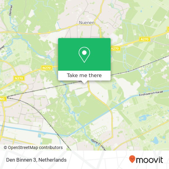 Den Binnen 3, Den Binnen 3, 5674 TW Nuenen, Nederland kaart