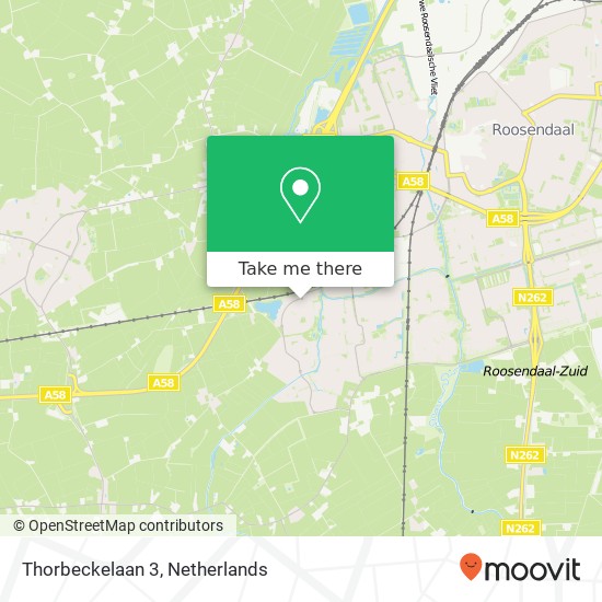 Thorbeckelaan 3, 4708 LX Roosendaal kaart