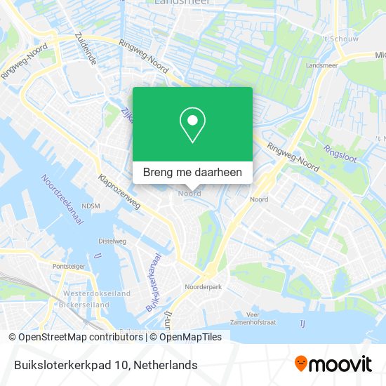 Buiksloterkerkpad 10 kaart