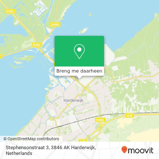 Stephensonstraat 3, 3846 AK Harderwijk kaart