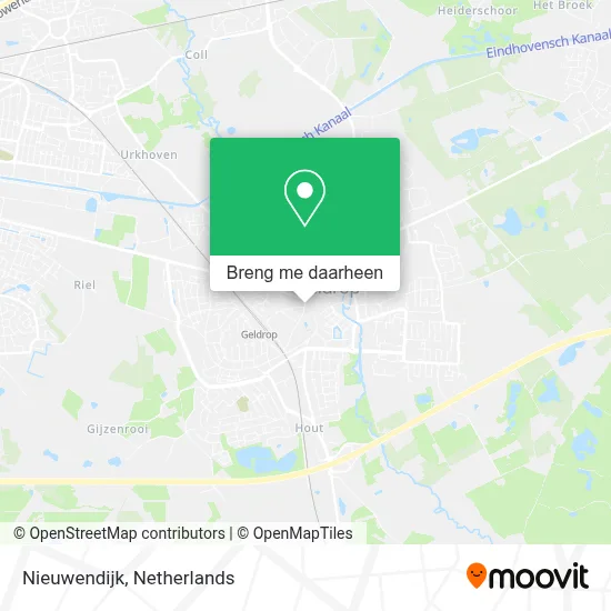 Nieuwendijk kaart