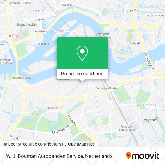 W. J. Bouman Autobanden Service kaart