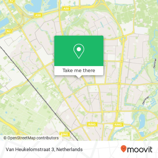 Van Heukelomstraat 3, 5624 JZ Eindhoven kaart